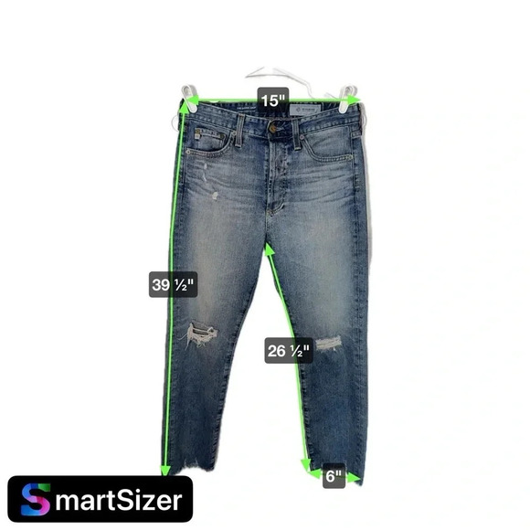 AG Andriano Goldschmied  The Sloan Crop Vintage Straight leg Crop Size  26 - Picture 2 of 11